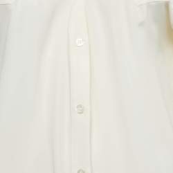 Pre Owned Emilio Pucci Off-White Silk Button Front Blouse M