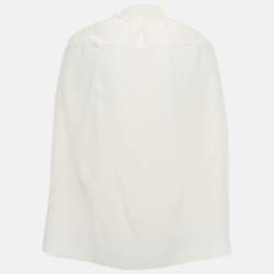 Pre Owned Emilio Pucci Off-White Silk Button Front Blouse M