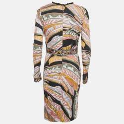 Pre Owned Emilio Pucci Multicolor Printed Jersey Short Dress M
