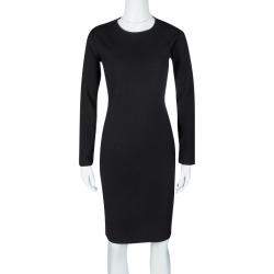 Emilio Pucci Black Wool Blend Cutout Back Detail Long Sleeve Dress M