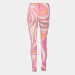 Pre Owned Pucci Multicolor Stretch Knit Leggings M
