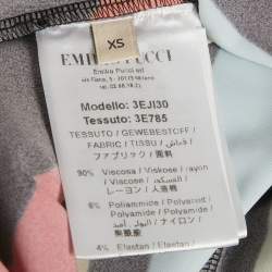 Pre Owned Emilio Pucci Black Printed Jersey Sleeveless Jumpsuit XS