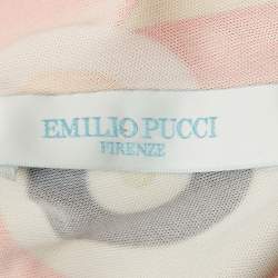 Pre Owned Emilio Pucci Firenze Pink Printed Jersey Short Dress M