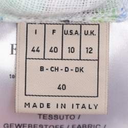 Pre Owned Emilio Pucci Multicolor Printed Cotton Knit Maxi Skirt M