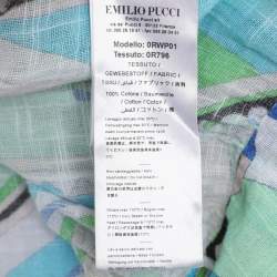 Pre Owned توب إيميليو بوتشي  تريكو قطني مطبوع متنوع الألوان بأكمام طويلة قصير ميديوم