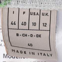 Pre Owned توب إيميليو بوتشي تريكو قطني مطبوع متنوع الألوان بأكمام طويلة قصير ميديوم