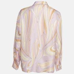 مملوكة مسبقًا Emilio Pucci Multicolor Printed Silk Long Sleeve Shirt L