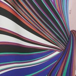 Pre Owned Emilio Pucci Multicolor Printed Silk Kaftan Short Dress S