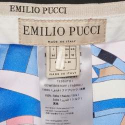 Pre Owned Emilio Pucci Multicolor Printed Silk Shorts M
