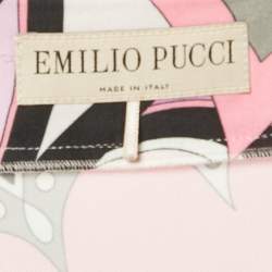 Pre Owned Emilio Pucci Pink Printed Silk Mini Dress M