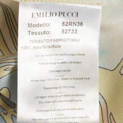 Pre Owned Emilio Pucci Multicolor Printed Silk Sleeveless Top S