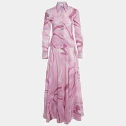 مملوكة مسبقًا Emilio Pucci Pink Printed Cotton Top & Skirt Set M/S