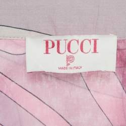 Pre Owned Emilio Pucci Pink Printed Cotton Top & Skirt Set M/S
