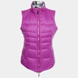 مملوكة مسبقًا سترة داون مطبوعة نايلون بنفسجي/أسود إميليو بوتشي مقاس متوسط - ميديم