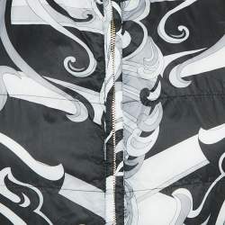 مملوكة مسبقًا سترة داون مطبوعة نايلون بنفسجي/أسود إميليو بوتشي مقاس متوسط - ميديم