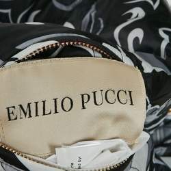 مملوكة مسبقًا سترة داون مطبوعة نايلون بنفسجي/أسود إميليو بوتشي مقاس متوسط - ميديم