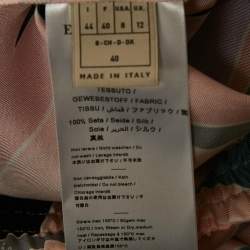 Pre Owned Emilio Pucci Multicolor Print Silk Trousers M