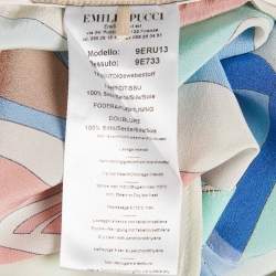 مملوكة مسبقًا شورت إيميليو بوتشي حرير مطبوع متعدد الألوان متوسط الحجم