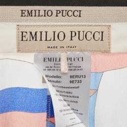 مملوكة مسبقًا شورت إيميليو بوتشي حرير مطبوع متعدد الألوان متوسط الحجم