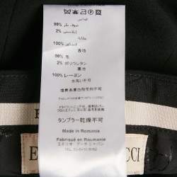 Pre Owned Emilio Pucci Black Wool Formal Trousers S