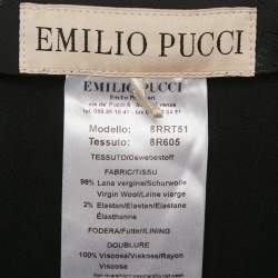 Pre Owned Emilio Pucci Black Wool Formal Trousers S