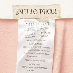 مملوكة مسبقًا Emilio Pucci Pink Wool Pleated Trousers M
