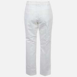 Pre Owned بنطلون إيميليو بوتشي تفتة أبيض مقاس متوسط