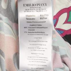 Pre Owned Emilio Pucci Multicolor Printed Jersey Trousers M