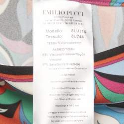 Pre Owned Emilio Pucci Multicolor Printed Jersey Trousers M