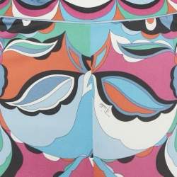 Pre Owned Emilio Pucci Multicolor Printed Jersey Trousers M