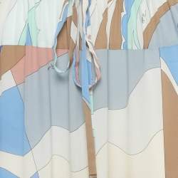 Pre Owned تنورة ايميليو بوتشي حرير منقوش متعدد الألوان شيفون ماكسي صغير