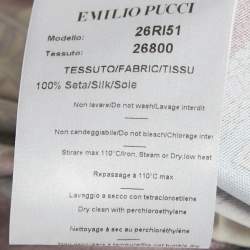 Pre Owned Emilio Pucci Burgundy/Blue Printed Jersey Short Dress M