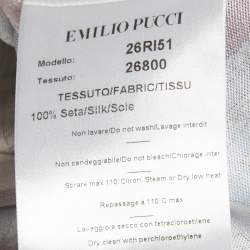 Pre Owned Emilio Pucci Burgundy/Blue Printed Jersey Short Dress M