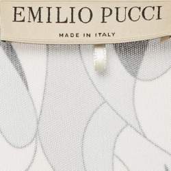 Pre Owned توب إيميليو بوتشي جيرسي مطبوع وردي/أزرق مقا�س كبير - لارج