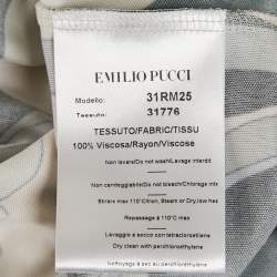 Pre Owned توب إيميليو بوتشي جيرسي مطبوع وردي/أزرق مقاس كبير - لارج