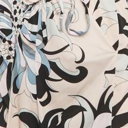 Pre Owned توب إيميليو بوتشي جيرسي مطبوع وردي/أزرق مقاس كبير - لارج