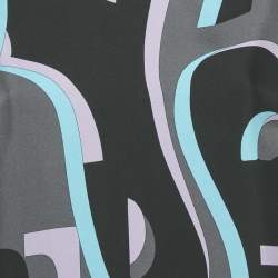 Pre Owned Emilio Pucci Multicolor Patterned Silk Top & Joggers M