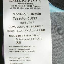 Pre Owned Emilio Pucci Multicolor Patterned Silk Top & Joggers M