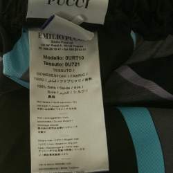 Pre Owned Emilio Pucci Multicolor Patterned Silk Top & Joggers M