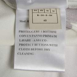 Pre Owned طقم بلوزة وبنطلون حرير بنقشة متعددة الألوان إميليو بوتشي مقاس وسط