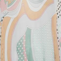 Pre Owned فستان إيميليو بوتشي مطبوع جيرسي بألوان متعددة حجم صغير