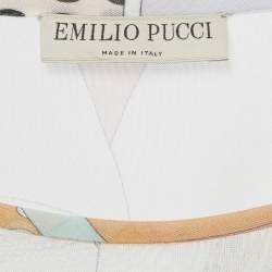 Pre Owned فستان إيميليو بوتشي مطبوع جيرسي بألوان متعددة حجم صغير