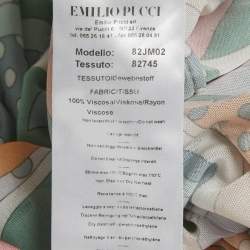 Pre Owned فستان إيميليو بوتشي مطبوع جيرسي بألوان متعددة حجم صغير