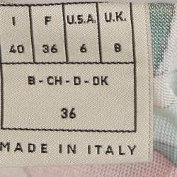 Pre Owned فستان إيميليو بوتشي مطبوع جيرسي بألوان متعددة حجم صغير