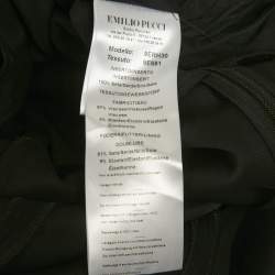 مملوكة مسبقًا Emilio Pucci Black Crepe Ribbon Details Mini Dress M