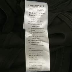 مملوكة مسبقًا Emilio Pucci Black Crepe Ribbon Details Mini Dress M