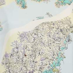 Pre Owned فستان إميليو بوتشي قصير حرير مطبوع متعدد الألوان مزين بالدانتيل صغير