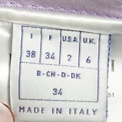 Pre Owned بنطلون إيميليو بوتشي حرير مطبوع لوبا أسود/أرجواني مقاس صغير