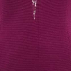 مملوكة مسبقًا فستان إميليو بوتشي أرجواني من الكريب المطاطي والدانتيل الشفاف ميديوس