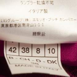 مملوكة مسبقًا فستان إميليو بوتشي أرجواني من الكريب المطاطي والدانتيل الشفاف ميديوس